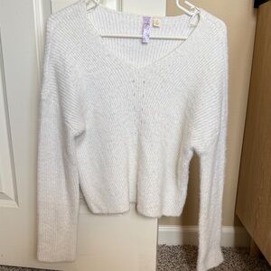 White cozy sweater
